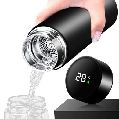 Garrafa Térmica Inox 500ml Com Display LED Termômetro Digital
