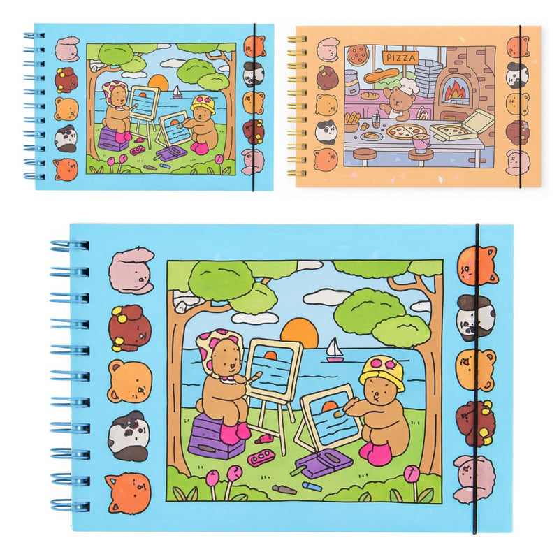 Livros-laranja-azul-azul