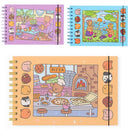 Livros-laranja-azul-roxo