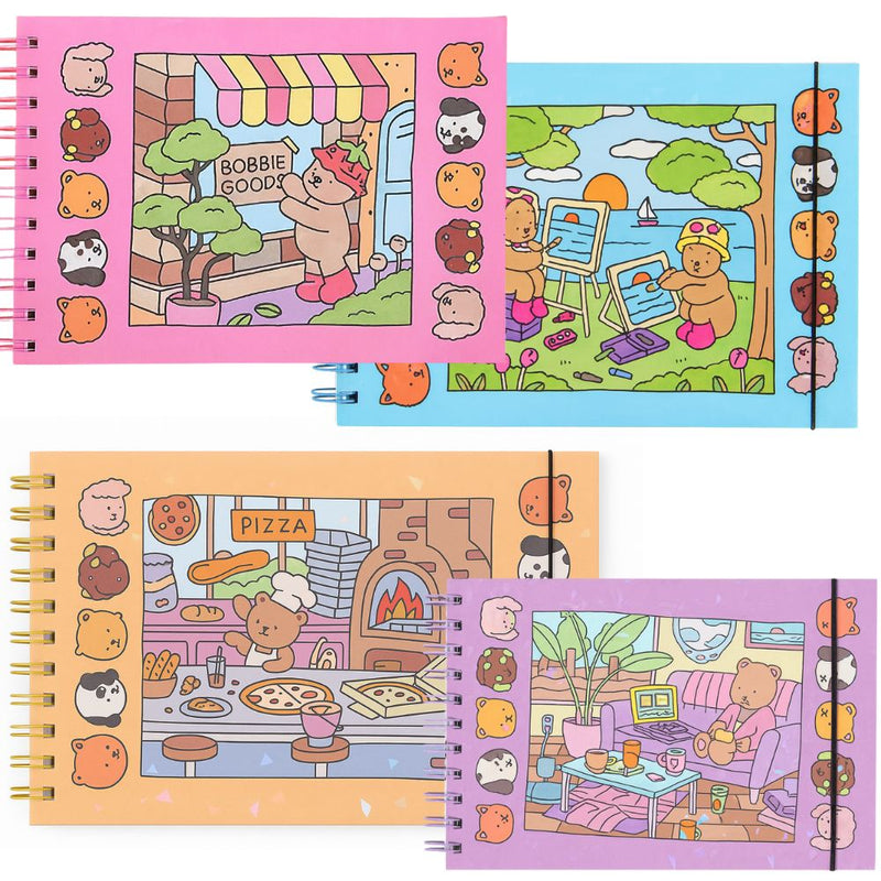 Kit-4-livros-laranja-azul-rosa-roxo