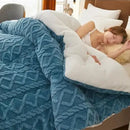 Uma Mulher dormindo com a manta