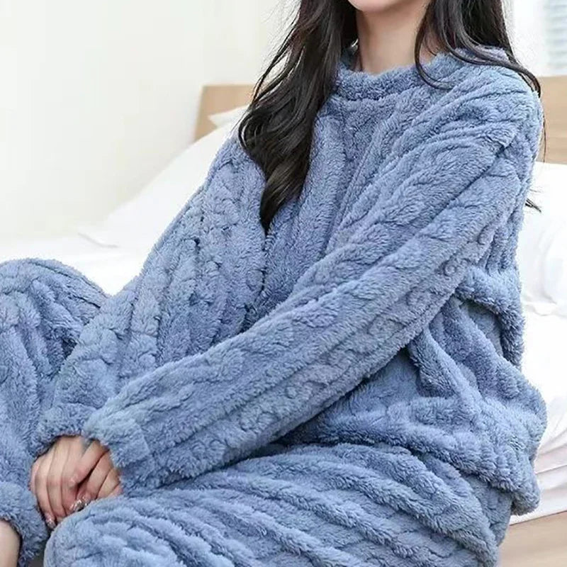 Conjunto de Pijama de Inverno Feminino