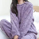 Conjunto de Pijama de Inverno Feminino